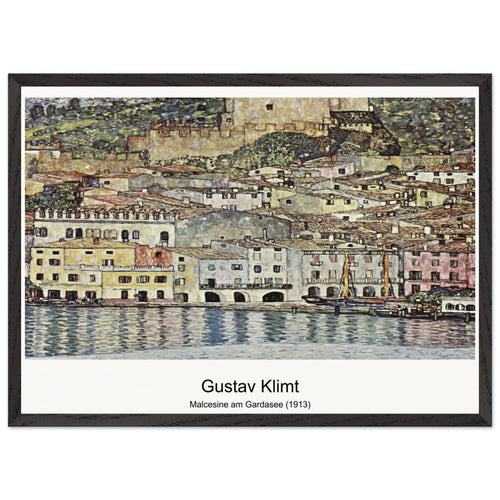 Malcesine am Gardasee (1913) by Gustav Klimt. Archival Print on Museum Quality Matte Paper. Premium Wood Framed Wall Art. Optimised Aspect Ratio.