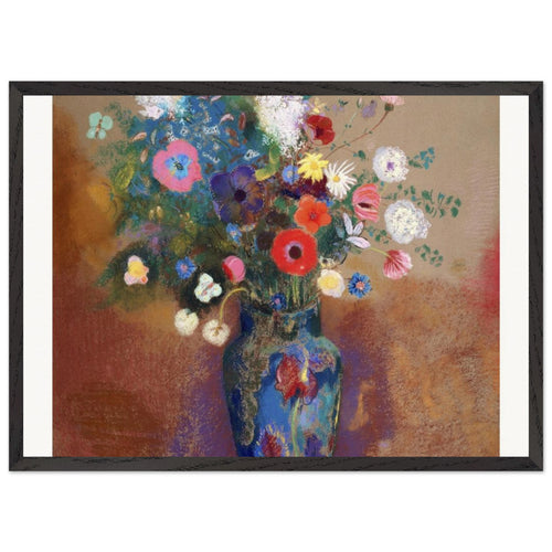 Poppies and Daisies (ca. 1099-1910) by Odilon Redon. Archival Print on Museum Quality Matte Paper. Premium Wood Framed Wall Art. Original Aspect Ratio