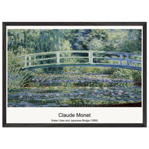 Water Lilies and Japanese Bridge (1899) by Claude Monet. Archival Print on Museum Quality Matte Paper. Premium Wood Framed Wall Art. Optimised Aspect Ratio.