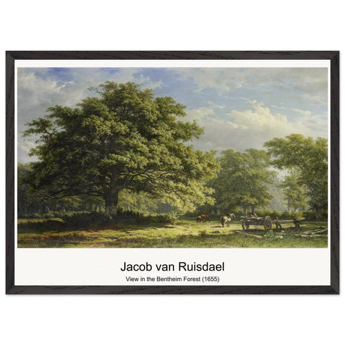 View in the Bentheim Forest (1655) by Jacob van Ruisdael. Archival Print on Museum Quality Matte Paper. Premium Wood Framed Wall Art. Optimised Aspect Ratio.