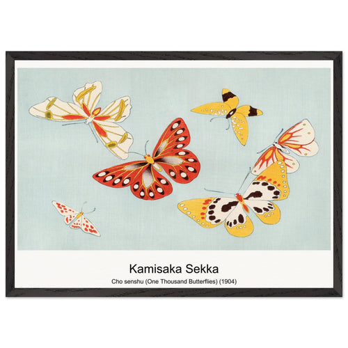 Cho senshu (One Thousand Butterflies) (1904) by Kamisaka Sekka. Archival Print on Museum Quality Matte Paper. Premium Wood Framed Wall Art. Optimised Aspect Ratio.