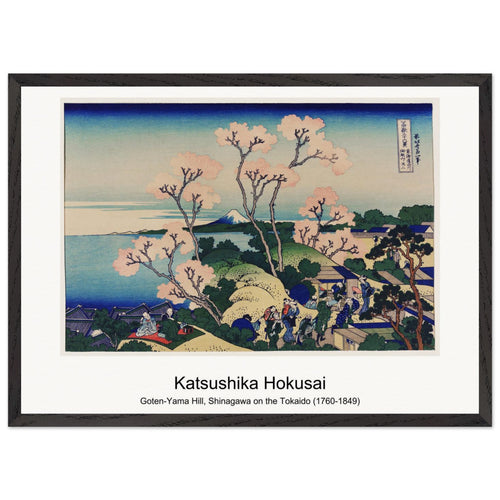 Goten-Yama Hill, Shinagawa on the Tokaido (1760-1849) by Katsushika Hokusai. Archival Print on Museum Quality Matte Paper. Premium Wood Framed Wall Art. Original Aspect Ratio