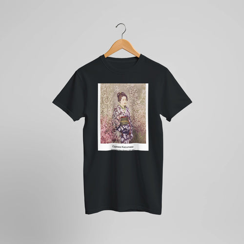 Snowy Garden (1887-1896) by Ogata Gekko. Custom Print on a 100% Airlume Combed and Ring-Spun Cotton Unisex Crewneck T-shirt Optimised Aspect Ratio.
