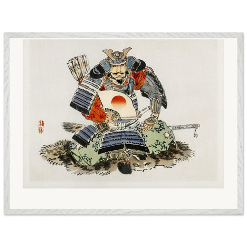 Samurai (1913) by Kōno Bairei. Archival Print on Museum Quality Matte Paper. Premium Wood Framed Wall Art. Original Aspect Ratio