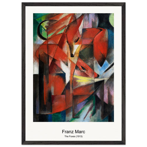 The Foxes (1913) by Franz Marc. Archival Print on Museum Quality Matte Paper. Premium Wood Framed Wall Art. Original Aspect Ratio