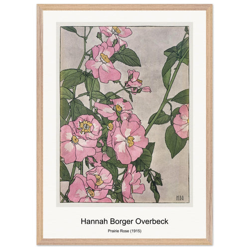 Prairie Rose (1915) by Hannah Borger Overbeck. Archival Print on Museum Quality Matte Paper. Premium Wood Framed Wall Art. Original Aspect Ratio