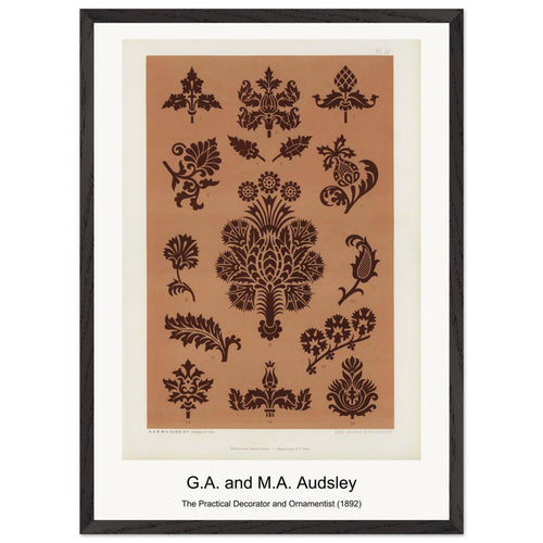 The Practical Decorator and Ornamentist (1892) by G. A. and M. A. Audsley. Archival Print on Museum Quality Matte Paper. Premium Wood Framed Wall Art. Optimised Aspect Ratio.