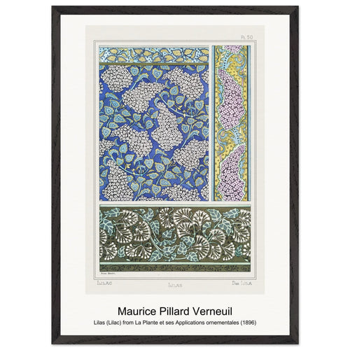 Lilas (Lilac) from La Plante et ses Applications ornementales (1896) by Maurice Pillard Verneuil. Archival Print on Museum Quality Matte Paper. Premium Wood Framed Wall Art. Original Aspect Ratio