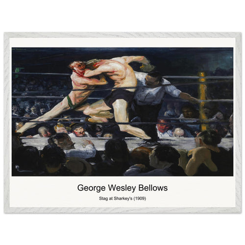 Stag at Sharkey's (1909) by George Wesley Bellows. Archival Print on Museum Quality Matte Paper. Premium Wood Framed Wall Art. Optimised Aspect Ratio.