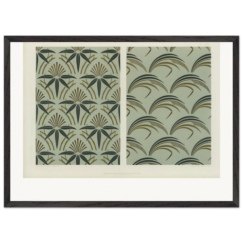 Diaper Patterns for Vertical Surfaces Japanese antique pattern from The Practical Decorator and Ornamentist (1892) by G. A. and M. A. Audsley. Archival Print on Museum Quality Matte Paper. Premium Wood Framed Wall Art. Original Aspect Ratio