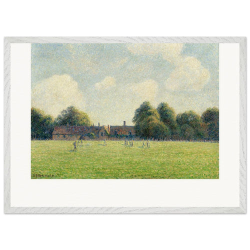 Hampton Court Green (1874) by Camille Pissarro. Archival Print on Museum Quality Matte Paper. Premium Wood Framed Wall Art. Original Aspect Ratio
