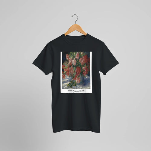 Short-eared Owl and Cherry Flower illustration from Pictorial Monograph of Birds (1885) by Numata Kashu. Custom Print on a 100% Airlume Combed and Ring-Spun Cotton Unisex Crewneck T-shirt Optimised Aspect Ratio.