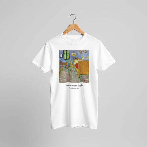 Imperial Fritillaries in a Copper Vase (1887) by Vincent van Gogh. Custom Print on a 100% Airlume Combed and Ring-Spun Cotton Unisex Crewneck T-shirt Original Aspect Ratio