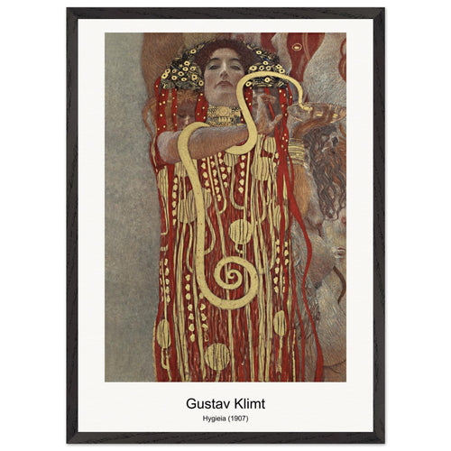 Hygieia (1907) by Gustav Klimt. Archival Print on Museum Quality Matte Paper. Premium Wood Framed Wall Art. Original Aspect Ratio