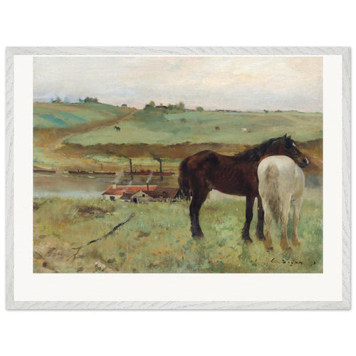 Horse in a Meadow (1871) by Edgar Degas. Archival Print on Museum Quality Matte Paper. Premium Wood Framed Wall Art. Original Aspect Ratio