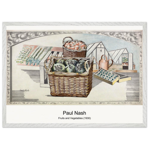 Fruits and Vegetables (1930) by Paul Nash. Archival Print on Museum Quality Matte Paper. Premium Wood Framed Wall Art. Optimised Aspect Ratio.