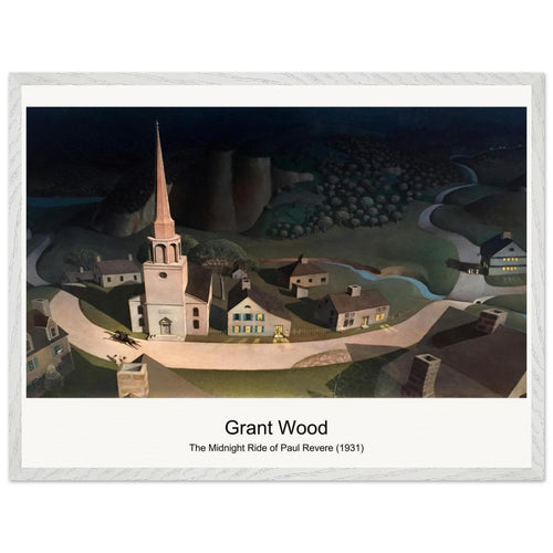 The Midnight Ride of Paul Revere (1931) by Grant Wood. Archival Print on Museum Quality Matte Paper. Premium Wood Framed Wall Art. Optimised Aspect Ratio.
