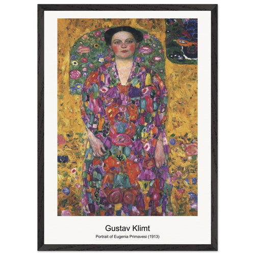 Portrait of Eugenia Primavesi (1913) by Gustav Klimt. Archival Print on Museum Quality Matte Paper. Premium Wood Framed Wall Art. Optimised Aspect Ratio.