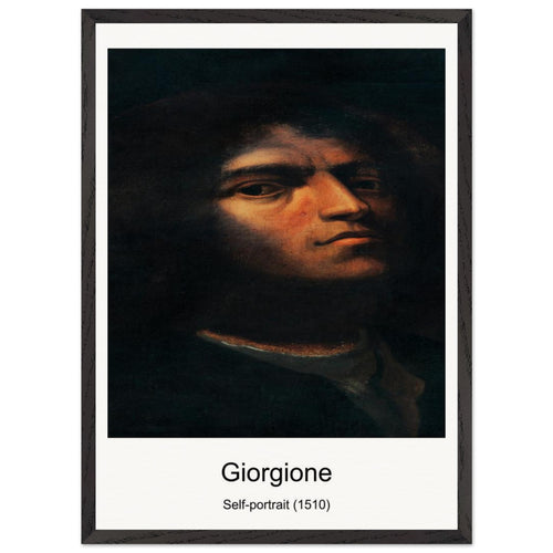 Self-portrait (1510) by Giorgione. Archival Print on Museum Quality Matte Paper. Premium Wood Framed Wall Art. Optimised Aspect Ratio.