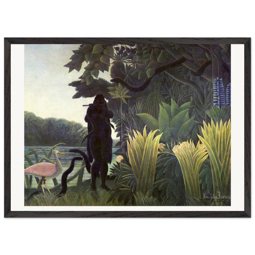 The Snake Charmer (1907) by Henri Rousseau. Archival Print on Museum Quality Matte Paper. Premium Wood Framed Wall Art. Original Aspect Ratio