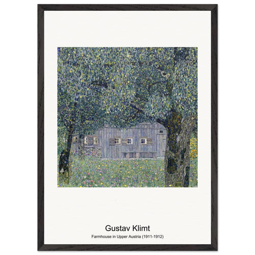 Farmhouse in Upper Austria (1911-1912) by Gustav Klimt. Archival Print on Museum Quality Matte Paper. Premium Wood Framed Wall Art. Original Aspect Ratio