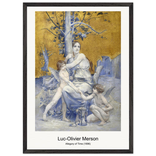Allegory of Time (1896) by Luc-Olivier Merson. Archival Print on Museum Quality Matte Paper. Premium Wood Framed Wall Art. Optimised Aspect Ratio.