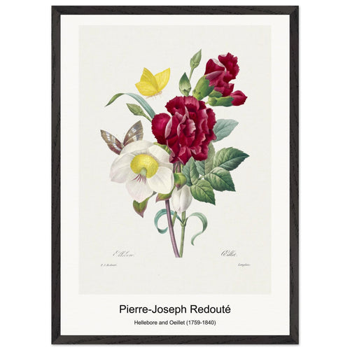 Rosa Centifolia Anglica Rubra (1817-1824) by Pierre-Joseph Redouté and Henry Joseph Redouté. Archival Print on Museum Quality Matte Paper. Premium Wood Framed Wall Art. Optimised Aspect Ratio.