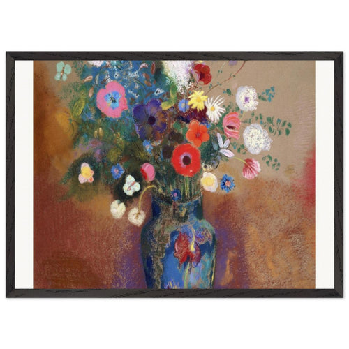 Poppies and Daisies (ca. 1099-1910) by Odilon Redon. Archival Print on Museum Quality Matte Paper. Premium Wood Framed Wall Art. Optimised Aspect Ratio.