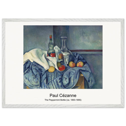 The Peppermint Bottle (ca. 1893-1895) by Paul Cézanne. Archival Print on Museum Quality Matte Paper. Premium Wood Framed Wall Art. Original Aspect Ratio