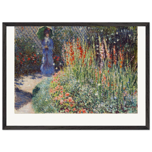 Rounded Flower Bed (1876) by Claude Monet. Archival Print on Museum Quality Matte Paper. Premium Wood Framed Wall Art. Original Aspect Ratio