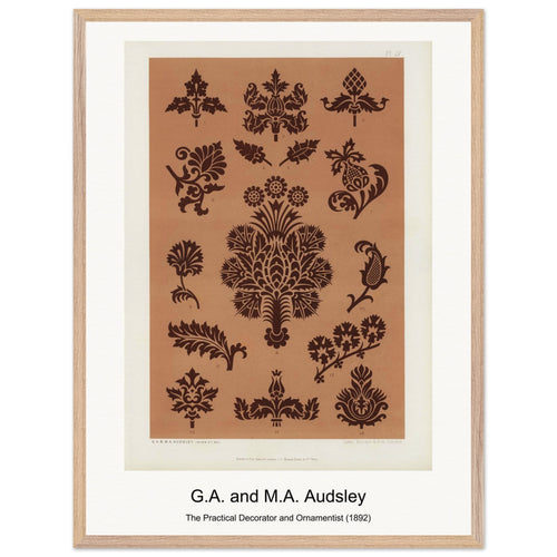 The Practical Decorator and Ornamentist (1892) by G. A. and M. A. Audsley. Archival Print on Museum Quality Matte Paper. Premium Wood Framed Wall Art. Original Aspect Ratio
