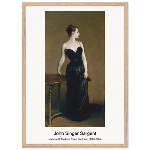Madame X (Madame Pierre Gautreau) (1883-1884) by John Singer Sargent. Archival Print on Museum Quality Matte Paper. Premium Wood Framed Wall Art. Original Aspect Ratio