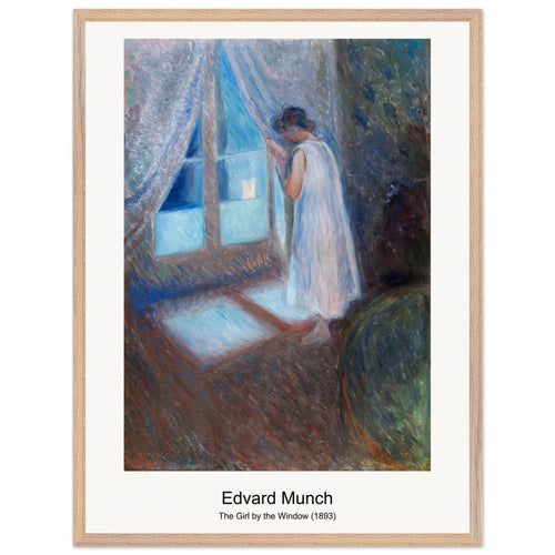 The Girl by the Window (1893) by Edvard Munch. Archival Print on Museum Quality Matte Paper. Premium Wood Framed Wall Art. Optimised Aspect Ratio.