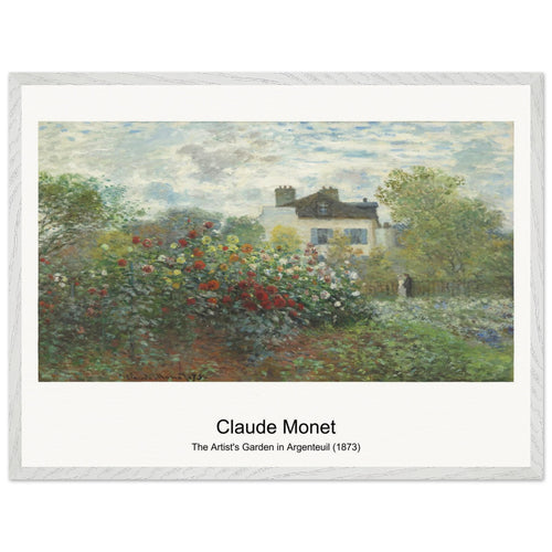 The Artist's Garden in Argenteuil (1873) by Claude Monet. Archival Print on Museum Quality Matte Paper. Premium Wood Framed Wall Art. Optimised Aspect Ratio.