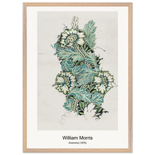 Anemone (1876) by William Morris. Archival Print on Museum Quality Matte Paper. Premium Wood Framed Wall Art. Original Aspect Ratio
