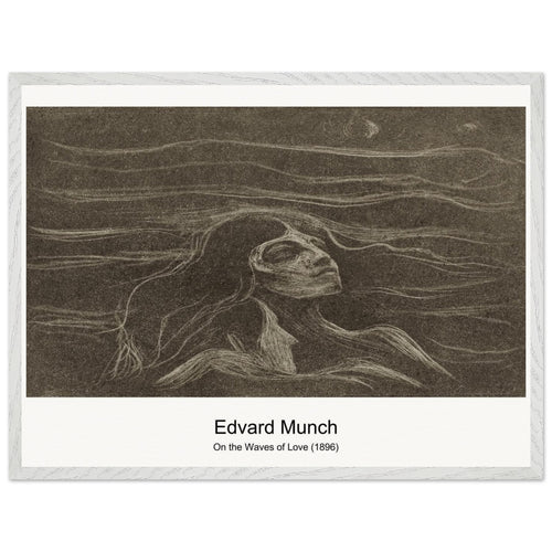 On the Waves of Love (1896) by Edvard Munch. Archival Print on Museum Quality Matte Paper. Premium Wood Framed Wall Art. Optimised Aspect Ratio.