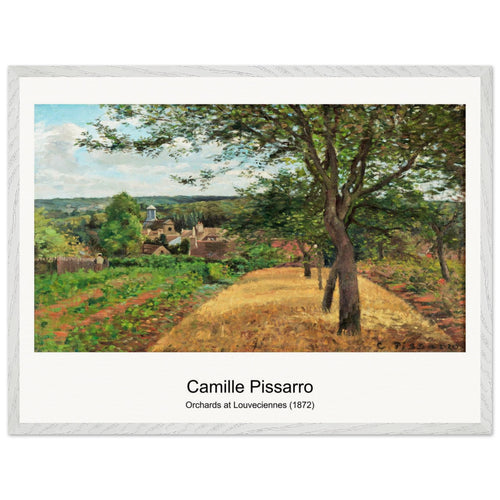 Orchards at Louveciennes (1872) by Camille Pissarro. Archival Print on Museum Quality Matte Paper. Premium Wood Framed Wall Art. Optimised Aspect Ratio.