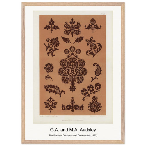 The Practical Decorator and Ornamentist (1892) by G. A. and M. A. Audsley. Archival Print on Museum Quality Matte Paper. Premium Wood Framed Wall Art. Optimised Aspect Ratio.