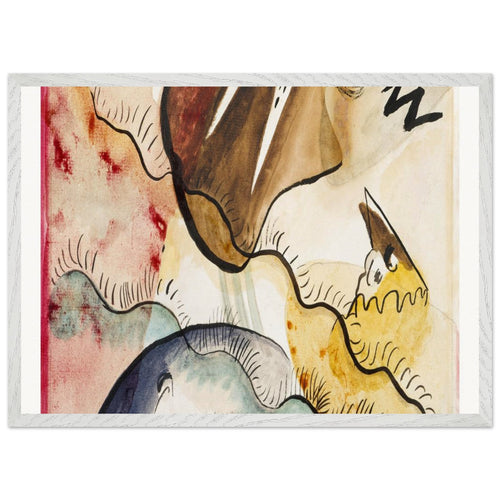 Rain Landscape (1911) by Wassily Kandinsky. Archival Print on Museum Quality Matte Paper. Premium Wood Framed Wall Art. Optimised Aspect Ratio.