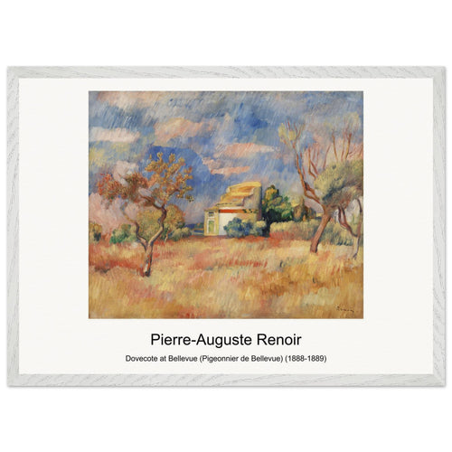 Dovecote at Bellevue (Pigeonnier de Bellevue) (1888-1889) by Pierre-Auguste Renoir. Archival Print on Museum Quality Matte Paper. Premium Wood Framed Wall Art. Original Aspect Ratio