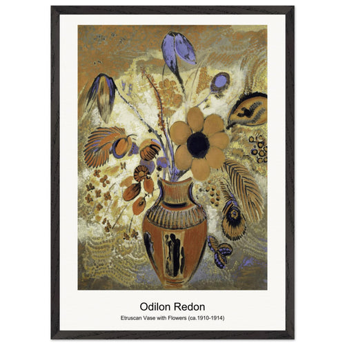 Vase of Flowers (Pink Background) (1906) by Odilon Redon. Archival Print on Museum Quality Matte Paper. Premium Wood Framed Wall Art. Optimised Aspect Ratio.