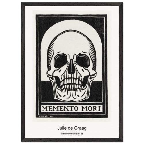 Memento mori (1916) by Julie de Graag. Archival Print on Museum Quality Matte Paper. Premium Wood Framed Wall Art. Optimised Aspect Ratio.