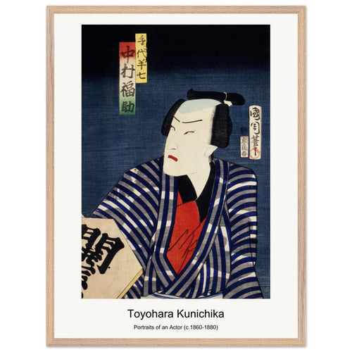 Portraits of an Actor (c. 1860-1880) by Toyohara Kunichika. Archival Print on Museum Quality Matte Paper. Premium Wood Framed Wall Art. Original Aspect Ratio