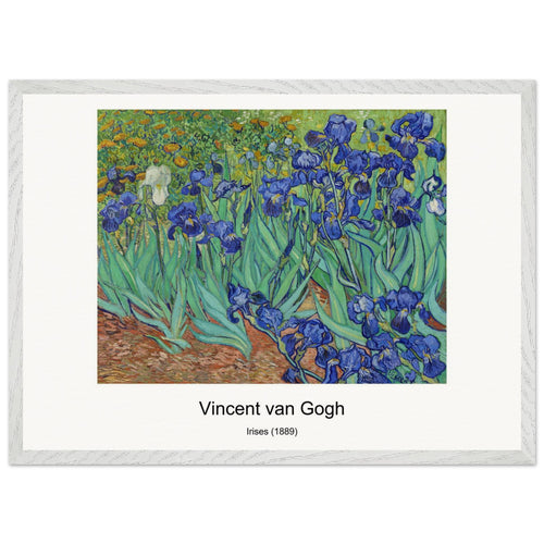 Irises (1889) by Vincent van Gogh. Archival Print on Museum Quality Matte Paper. Premium Wood Framed Wall Art. Original Aspect Ratio