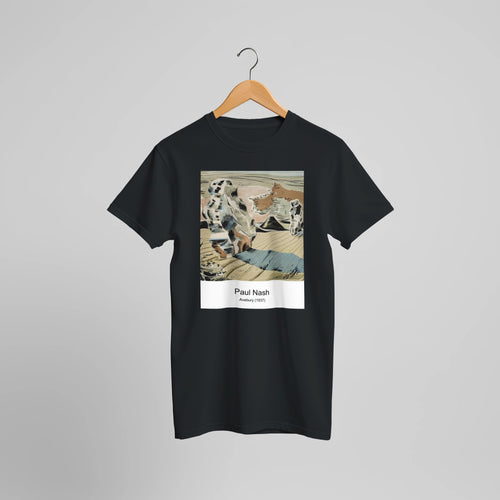 Mineral Objects (1935) by Paul Nash. Custom Print on a 100% Airlume Combed and Ring-Spun Cotton Unisex Crewneck T-shirt Optimised Aspect Ratio.
