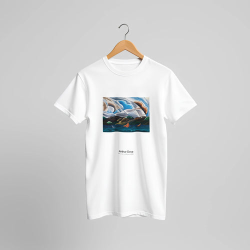 Clouds and Water (1930) by Arthur Dove. Custom Print on a 100% Airlume Combed and Ring-Spun Cotton Unisex Crewneck T-shirt Original Aspect Ratio