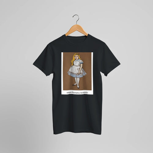 Costume Design for Alice in Wonderland (1915) by William Penhallow Henderson. Custom Print on a 100% Airlume Combed and Ring-Spun Cotton Unisex Crewneck T-shirt Optimised Aspect Ratio.