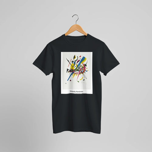 Violet (1923) by Wassily Kandinsky. Custom Print on a 100% Airlume Combed and Ring-Spun Cotton Unisex Crewneck T-shirt Optimised Aspect Ratio.