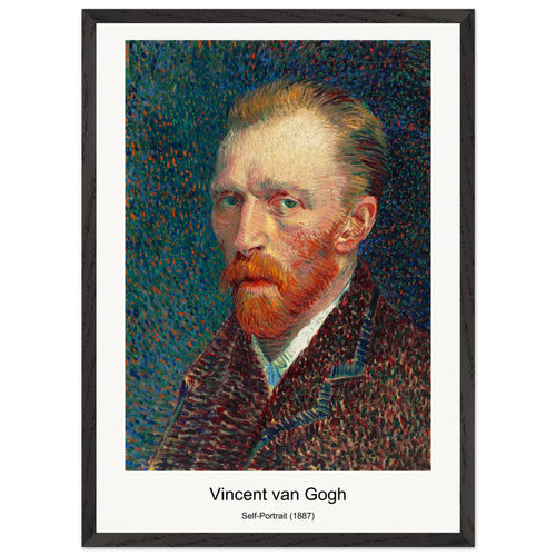 Self-Portrait (1887) by Vincent van Gogh. Archival Print on Museum Quality Matte Paper. Premium Wood Framed Wall Art. Optimised Aspect Ratio.