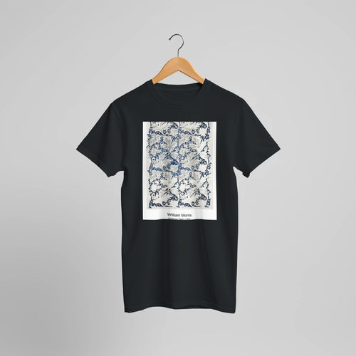 Venetian pattern (1864) by William Morris. Custom Print on a 100% Airlume Combed and Ring-Spun Cotton Unisex Crewneck T-shirt Optimised Aspect Ratio.